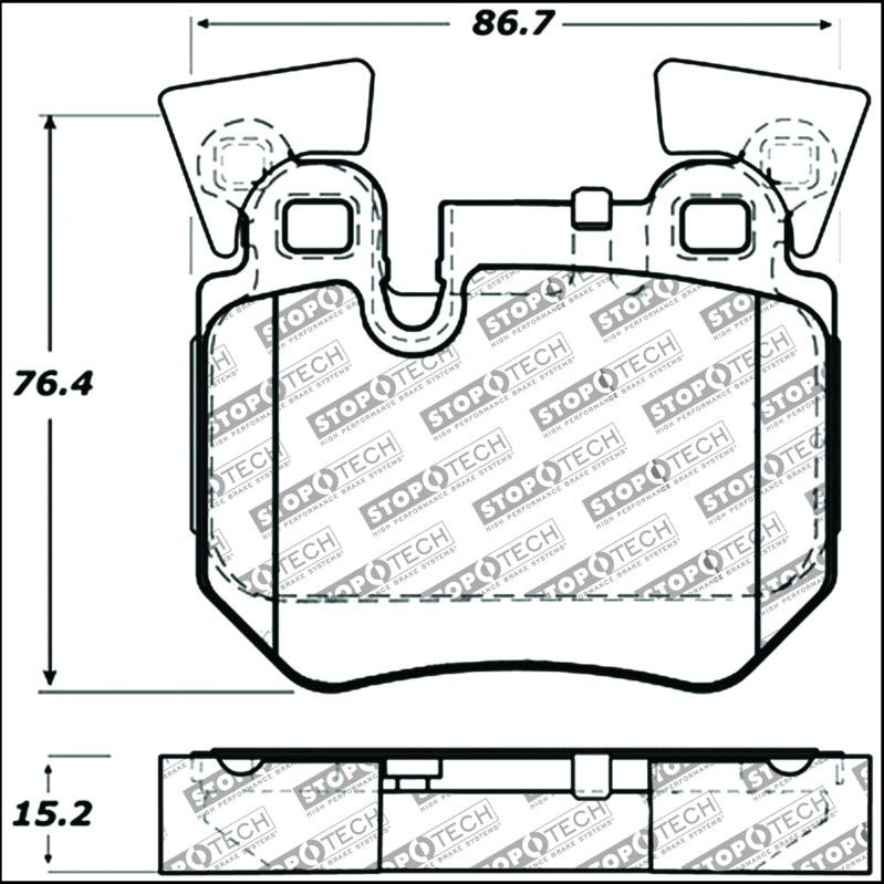 StopTech Performance 08-09 BMW 128i/135i Coupe Rear Brake Pads-Brake Pads - Performance-Stoptech-STO309.13720-SMINKpower Performance Parts