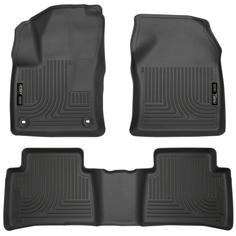 Husky Liners 2016 Toyota Prius Weatherbeater Black Front & 2nd Seat Floor Liners (Footwell Coverage)-tuningsupply.com