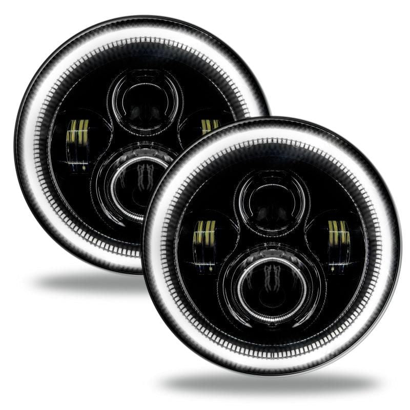 Oracle 7in High Powered LED Headlights - Black Bezel - White - SMINKpower Performance Parts ORL5769-001 ORACLE Lighting