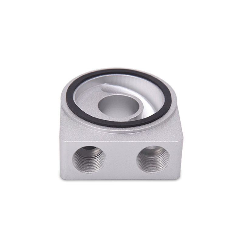 Mishimoto Silver M20 Oil Sandwich Plate-Oil Filter Blocks-Mishimoto-MISMMOP-SP-SMINKpower Performance Parts