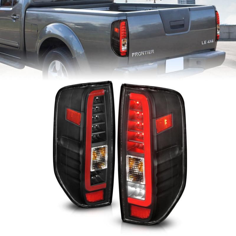 ANZO 2005-2021 Nissan Frontier LED Taillights Black Housing/Clear Lens-tuningsupply.com