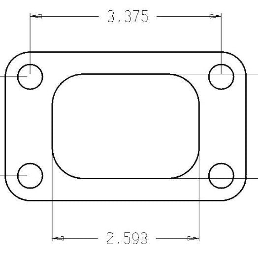 Cometic Turbo FLG T3/T4 Turbine Inlet Exhaust Gasket-tuningsupply.com