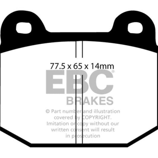 EBC 08+ Lotus 2-Eleven 1.8 Supercharged Greenstuff Front Brake Pads-tuningsupply.com