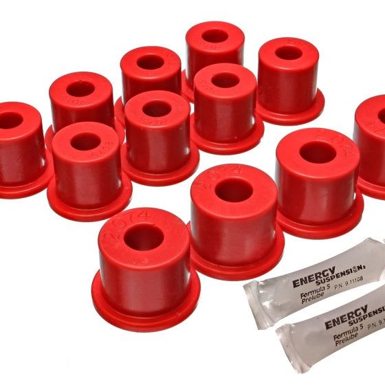 Energy Suspension 80-86 Nissan 720 & Hardbody Pickup 2WD Red Rear Leaf Spring Bushing Set-tuningsupply.com