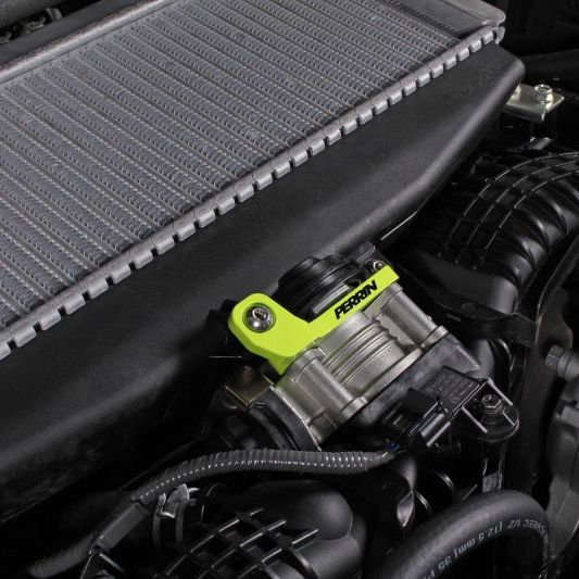 Perrin 2022+ Subaru WRX/19-23 Ascent/Legacy/Outback Top Mount Intercooler Bracket - Neon Yellow-tuningsupply.com