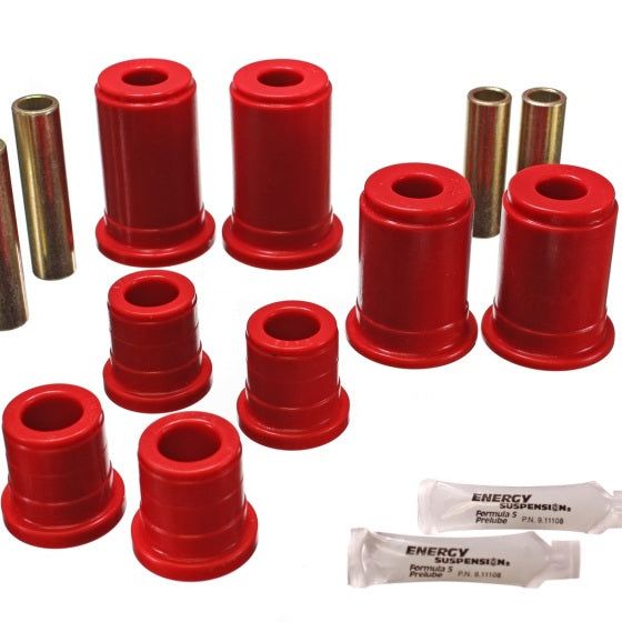 Energy Suspension 92-94 K-5 Blazer / 92-99 Denali/Suburban/Yukon Red Front Control Arm Bushing Set-tuningsupply.com