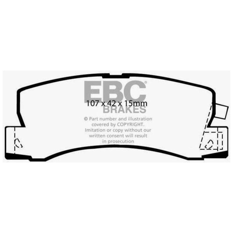 EBC 90-91 Lexus ES250 2.5 Yellowstuff Rear Brake Pads-tuningsupply.com