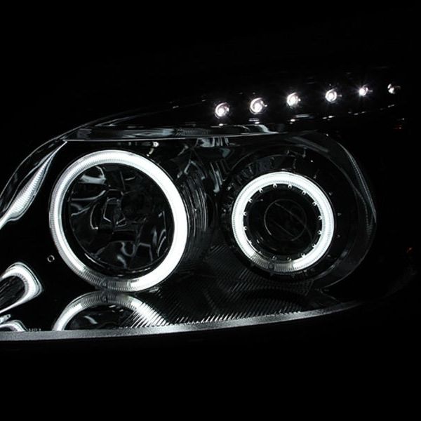 ANZO 2006-2008 Toyota Rav4 Projector Headlights w/ Halo Black-tuningsupply.com