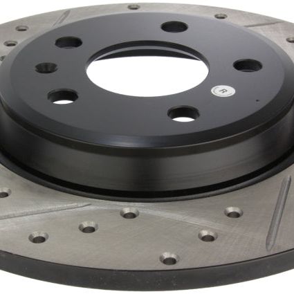 StopTech Power Slot 09-10 Audi A4/A4 Quattro / 08-10 A5 / 10 S4 Rear Right Drilled & Slotted Rotor-Brake Rotors - Slot & Drilled-Stoptech-STO127.33127R-SMINKpower Performance Parts