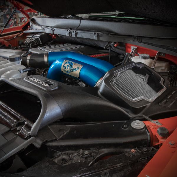 aFe 21-22 Ford F-150 Raptor V6-3.5L(tt) Momentum XP Cold Air Intake System Blue w/ Pro Dry S Filter-tuningsupply.com