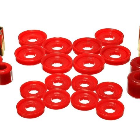 Energy Suspension 03-09 Dodge RAM 1500/2500/3500 Pickup Red Front End Control Arm Bushing Set-tuningsupply.com