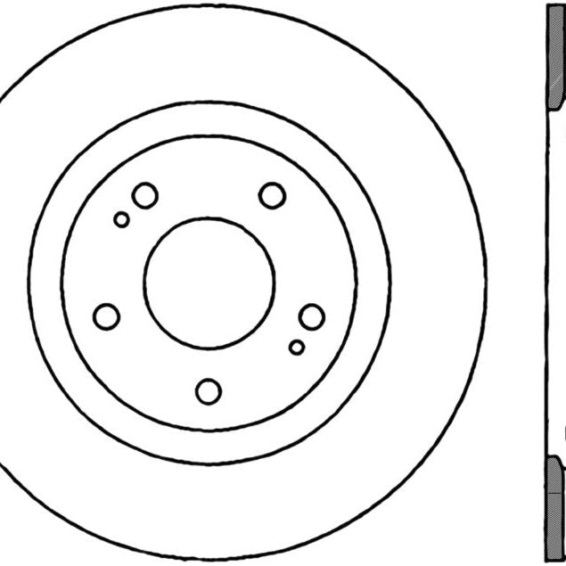 StopTech Slotted & Drilled Sport Brake Rotor-Brake Rotors - Slot & Drilled-Stoptech-STO127.46076L-SMINKpower Performance Parts