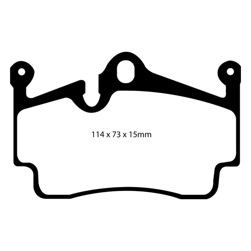 EBC 04-08 Porsche Boxster (Cast Iron Rotors only) 2.7 Yellowstuff Rear Brake Pads-tuningsupply.com