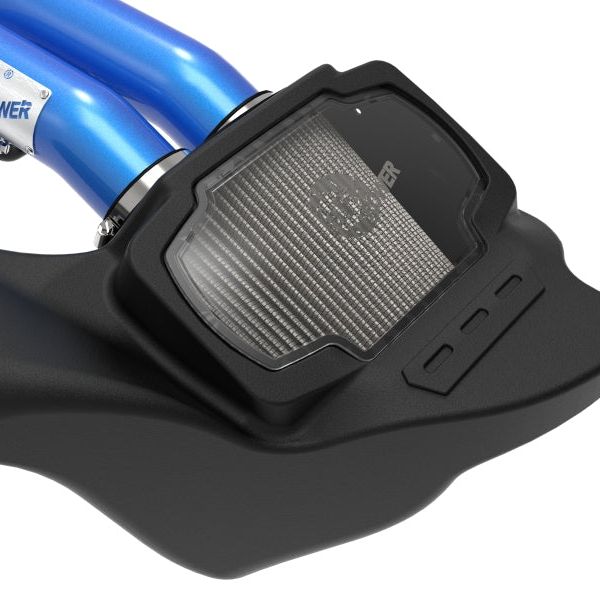 aFe 21-22 Ford F-150 Raptor V6-3.5L(tt) Momentum XP Cold Air Intake System Blue w/ Pro Dry S Filter-tuningsupply.com