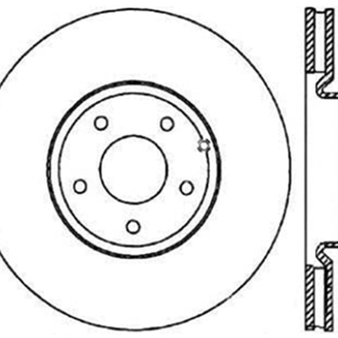 StopTech SportStop 6/02-08 Nissan 350Z / 8/02-04 Infiniti G35 Slotted & Drilled Rear Right Rotor-Brake Rotors - Slot & Drilled-Stoptech-STO127.42079R-SMINKpower Performance Parts