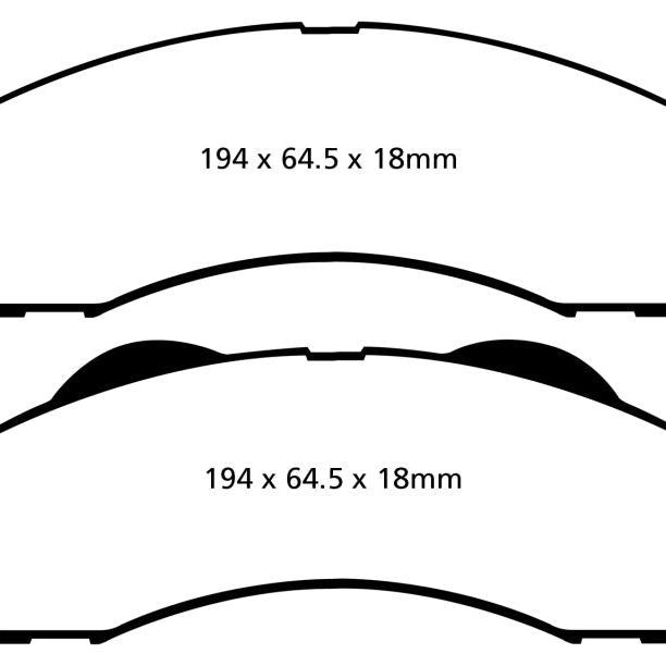 EBC 15+ Ford Expedition 3.5 Twin Turbo 2WD Greenstuff Front Brake Pads-tuningsupply.com