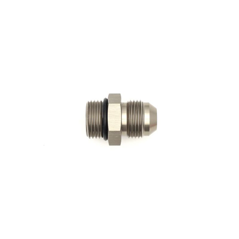 DeatschWerks 8AN ORB Male to 8AN Male Flare Adapter (Incl O-Ring) - Anodized Matte Black-tuningsupply.com