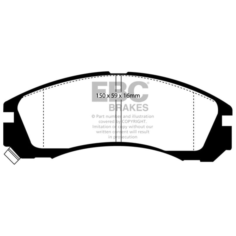 EBC 91-96 Dodge Stealth 3.0 2WD Redstuff Front Brake Pads-tuningsupply.com