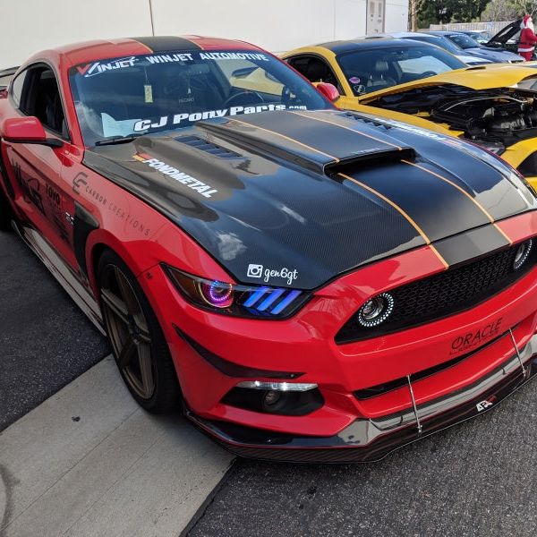 Oracle 15-17 Ford Mustang Dynamic RGB+A Pre-Assembled Headlights - Black Edition - ColorSHIFT - SMINKpower Performance Parts ORL8199-332 ORACLE Lighting