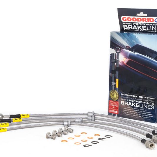 Goodridge 11/92-01 Subaru Impreza (2wd/4wd w/Rear Disc) Stainless Steel Brake Line Kit-tuningsupply.com