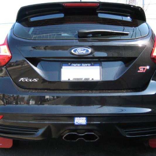 Rally Armor 12-19 Ford Focus ST / 16-19 RS Black UR Mud Flap w/ Nitrous Blue Logo-Mud Flaps-Rally Armor-RALMF27-UR-BLK/NB-SMINKpower Performance Parts