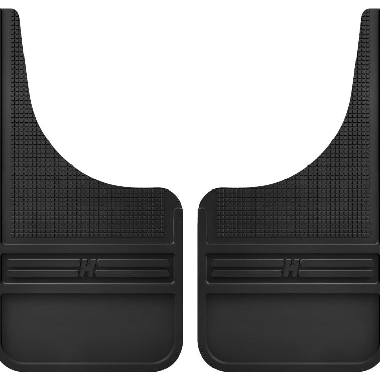 Husky Liners Universal 12in Wide Black Rubber Front Mud Flaps w/o Weight-tuningsupply.com