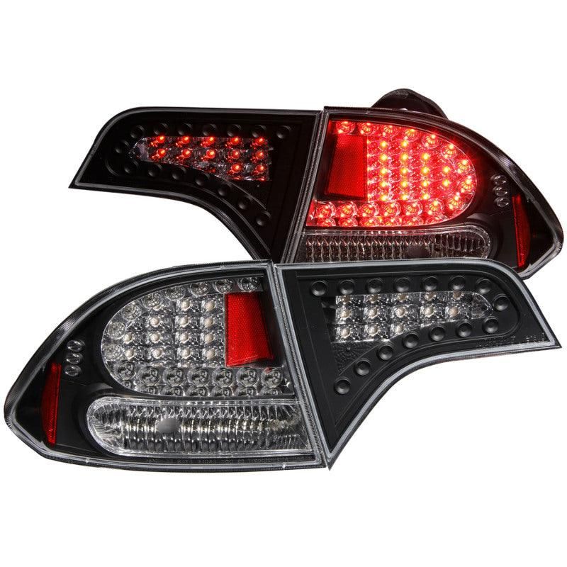 ANZO 2006-2011 Honda Civic LED Taillights Black-tuningsupply.com