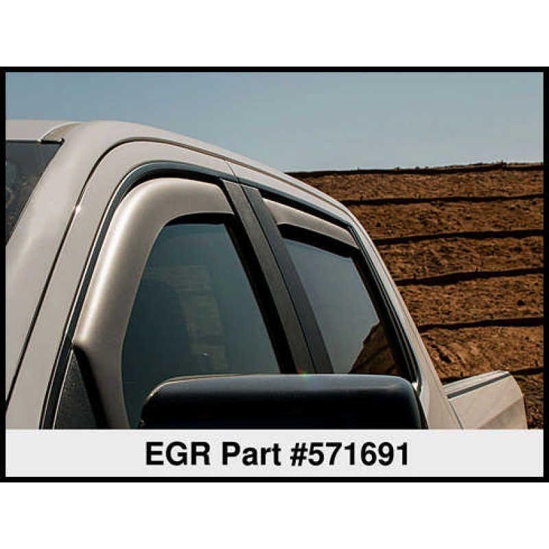 EGR 2019 Chevy 1500 Crew Cab In-Channel Window Visors - Dark Smoke-tuningsupply.com