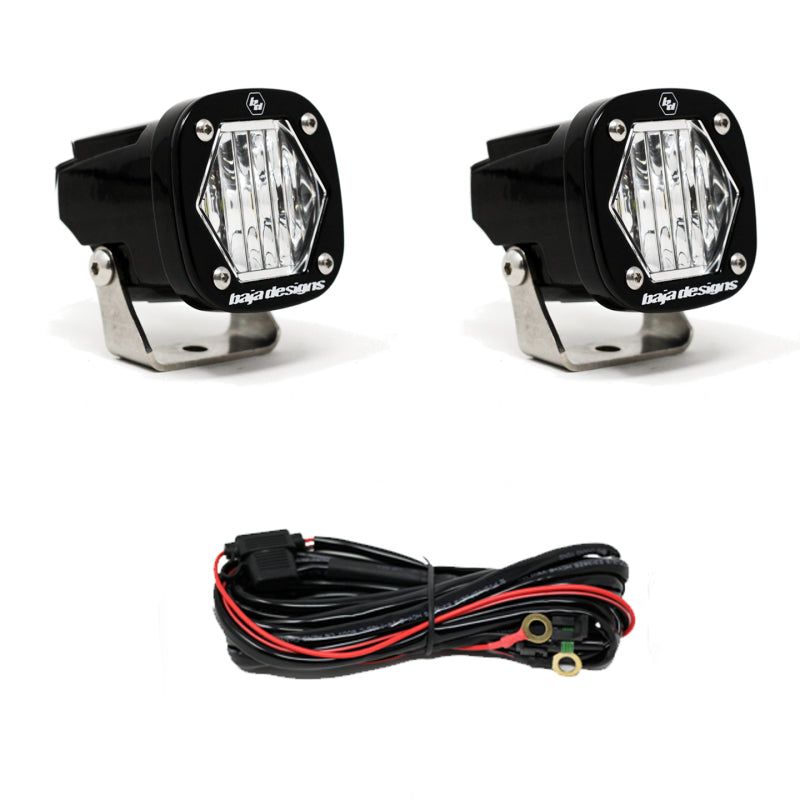 Baja Designs S1 Wide Cornering LED Light w/ Mounting Bracket Pair-tuningsupply.com