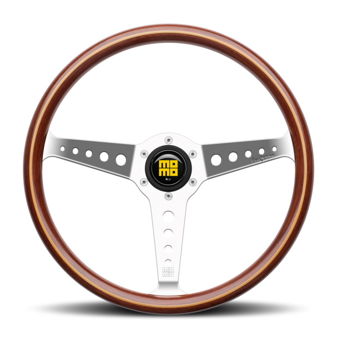 Momo California Wood Steering Wheel 360 mm - Mahogany Wood/Pol Spokes-tuningsupply.com