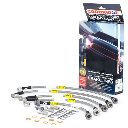 Goodridge 04-06 Cadillac CTS-V (w/Brembo Brakes) Stainless Steel Brake Line Kit-tuningsupply.com