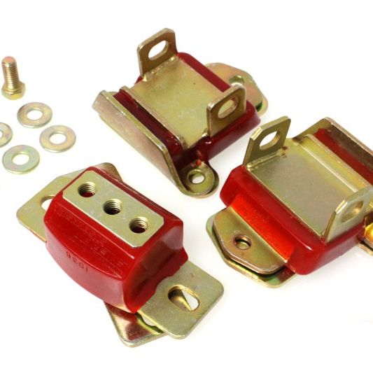 Energy Suspension 67-72 Camaro/64-72 Chevelle/63-82 Corvette Red Zinc 2 Engine & 1 Trans Mount Set-tuningsupply.com