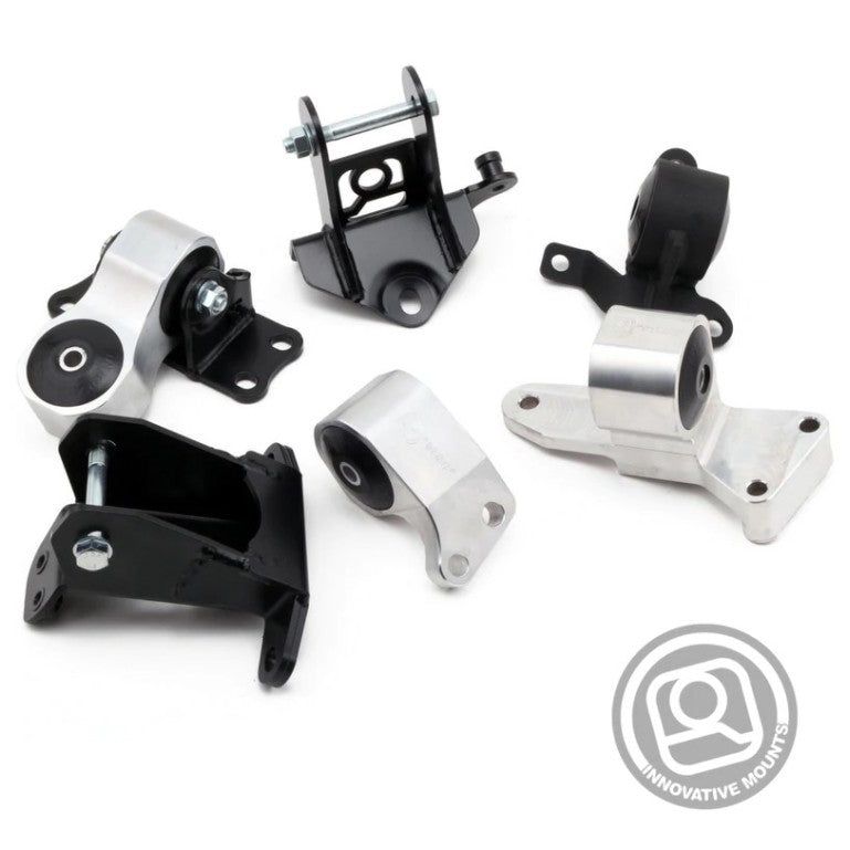 Innovative 06-11 Honda Civic Si K-Series Silver Billet Aluminum Mounts 75A Bushings (Not K24 Trans) - SMINKpower Performance Parts INMB90850-75A Innovative Mounts