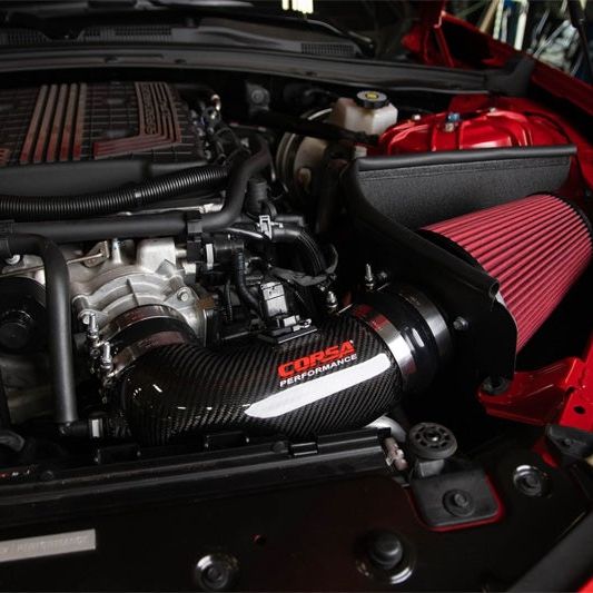 Corsa 2017-23 Chevrolet Camaro ZL1 Carbon Fiber Air Intake w/ DryTech 3D No Oil Filtration-tuningsupply.com