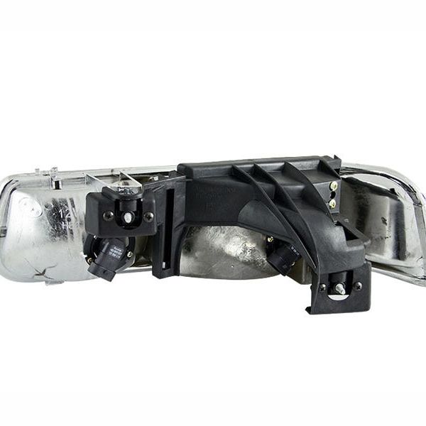 ANZO 1999-2002 Chevrolet Silverado 1500 Crystal Headlights Chrome-tuningsupply.com