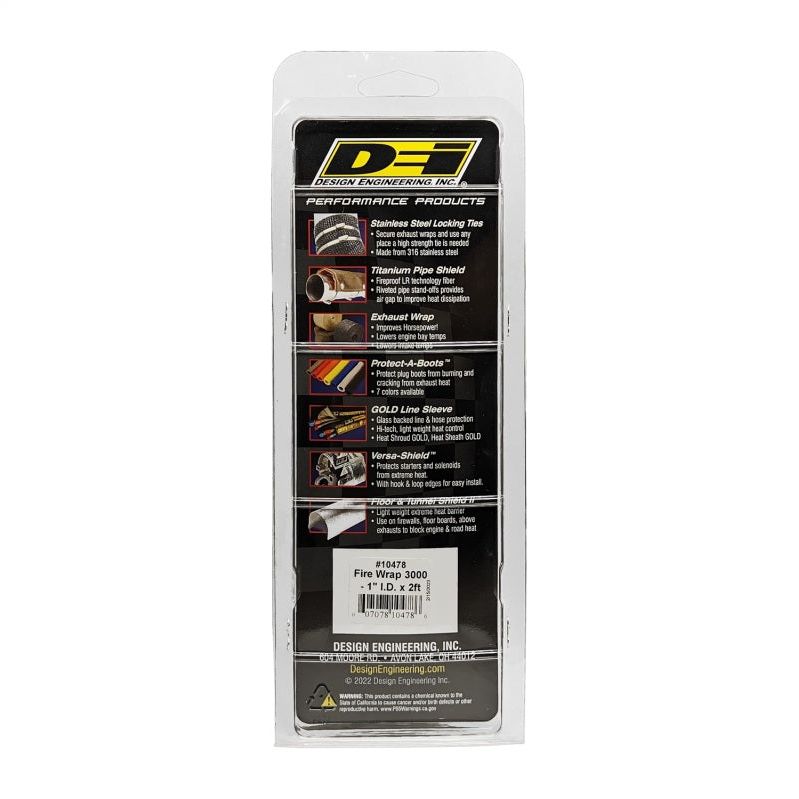 DEI Fire Wrap 3000 1in I.D. x 2ft-tuningsupply.com