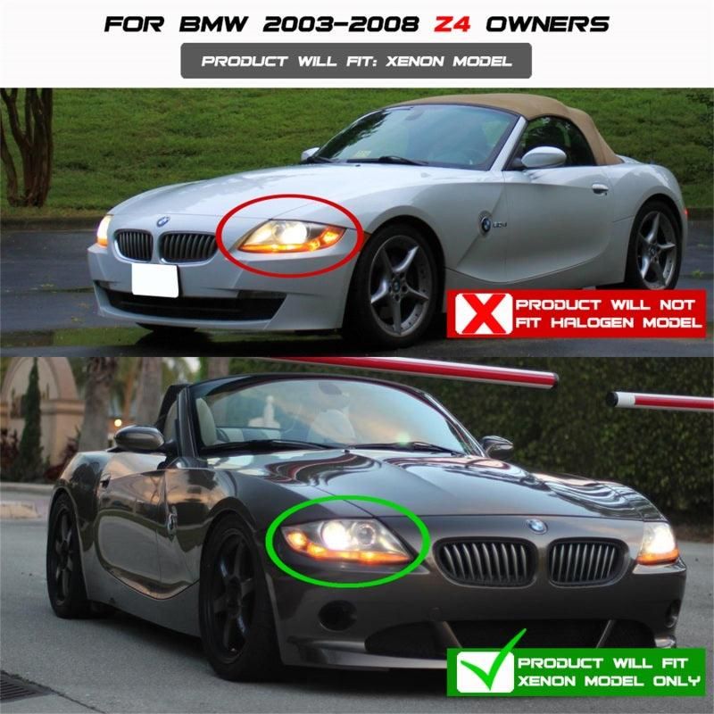 Spyder BMW Z4 03-08 Projector Headlights Xenon/HID Model Only - LED Halo Black PRO-YD-BMWZ403-HID-BK - SMINKpower Performance Parts SPY5029676 SPYDER