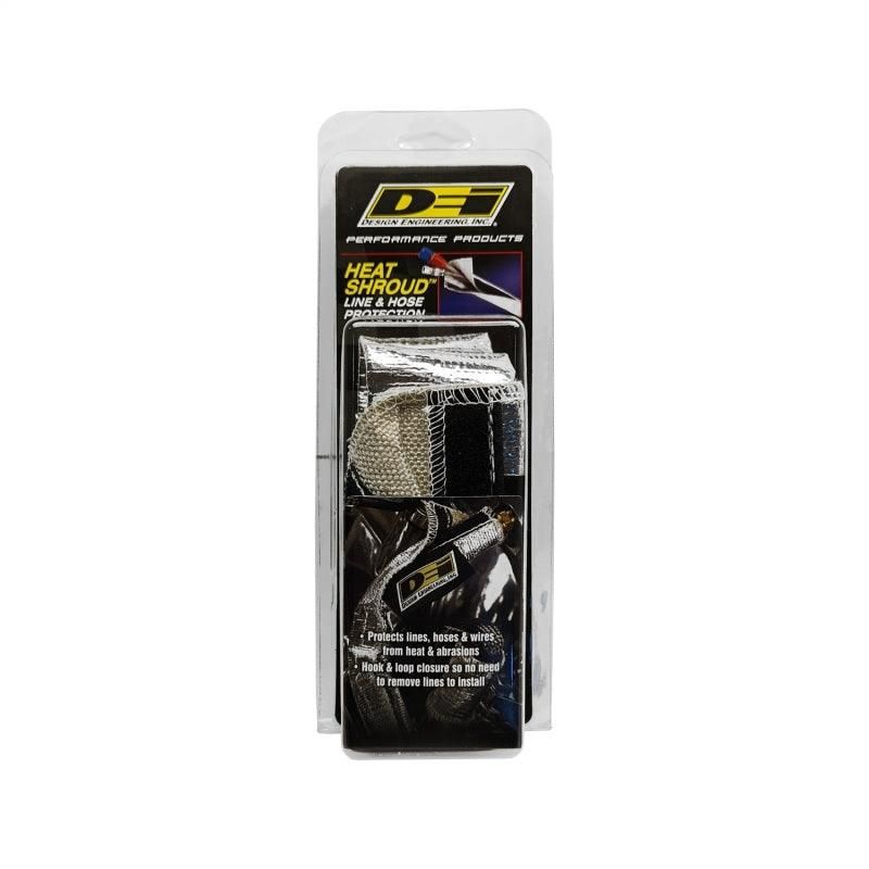 DEI Heat Shroud 1in I.D. x 3ft - Aluminized Sleeving - Hook and Loop Edge-tuningsupply.com