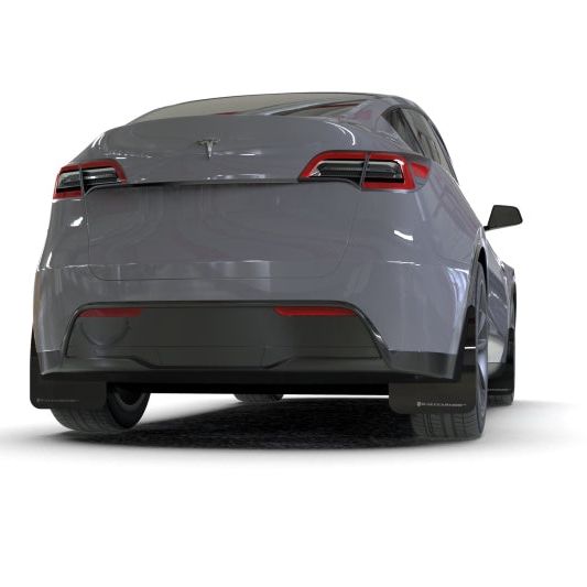 Rally Armor 20-22 Tesla Model Y Black UR Mud Flap w/ Dark Grey Logo-Mud Flaps-Rally Armor-RALMF72-UR-BLK/DGRY-SMINKpower Performance Parts