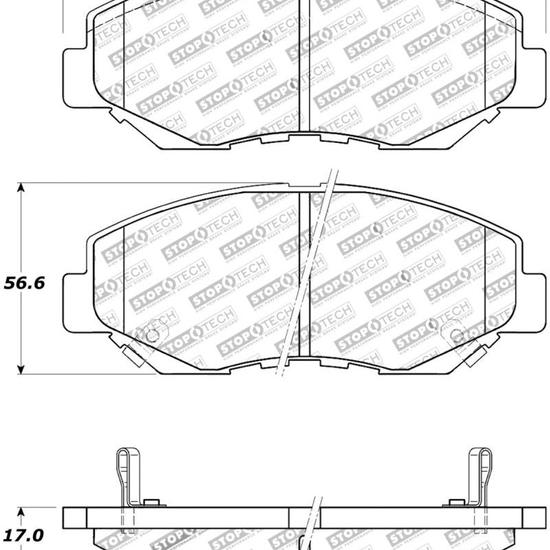 StopTech Street Touring 03-10 Honda Accord / 02-06 CR-V Front Brake Pads-Brake Pads - OE-Stoptech-STO308.09140-SMINKpower Performance Parts