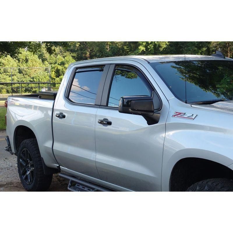 EGR 2019 Chevy 1500 Crew Cab In-Channel Window Visors - Dark Smoke-tuningsupply.com