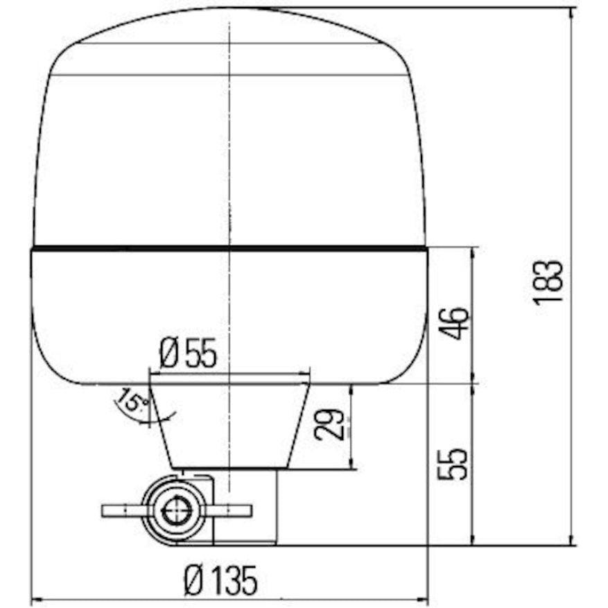 Hella Led Lamp 12/24V Amber Flex Mounting 2Rl-tuningsupply.com