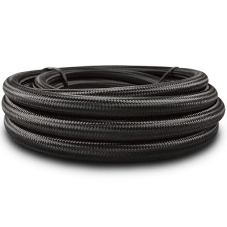 Vibrant -8 AN Black Nylon Braided Flex Hose .44in ID (50 foot roll) - SMINKpower Performance Parts VIB11998 Vibrant