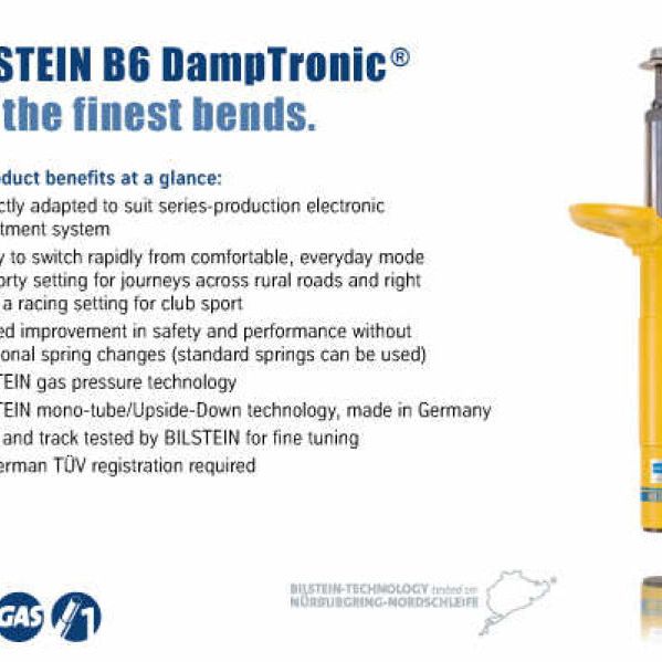 Bilstein B6 (DampTronic) 2015 BMW M3/M4 Front Left Monotube Strut Assembly-tuningsupply.com