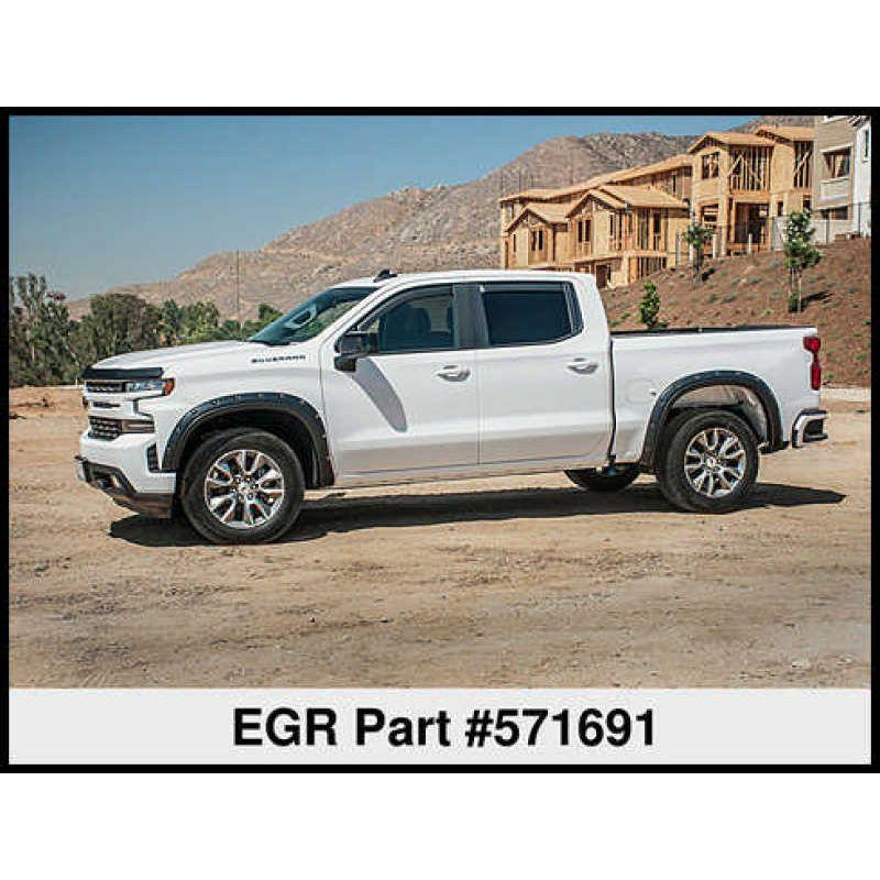 EGR 2019 Chevy 1500 Crew Cab In-Channel Window Visors - Dark Smoke-tuningsupply.com