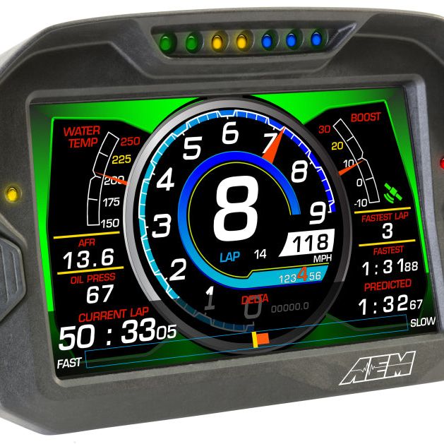 AEM CD-7 Non Logging Race Dash Carbon Fiber Digital Display (CAN Input Only)-tuningsupply.com