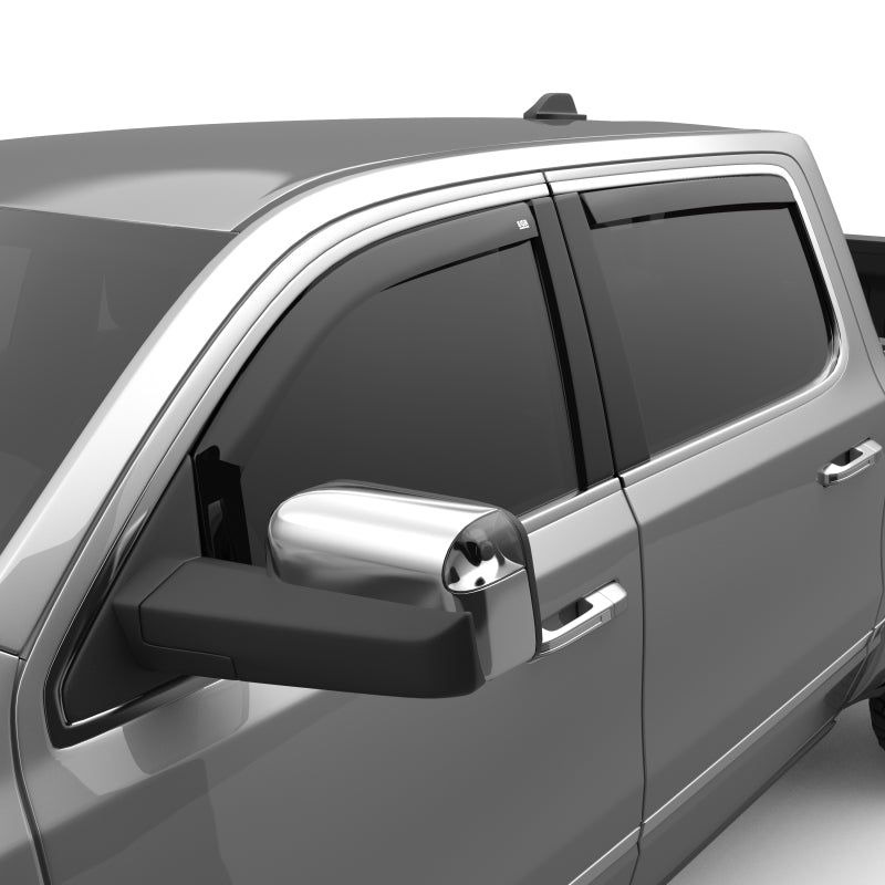 EGR 2019 Dodge Ram 1500 Crew Cab SlimLine In-Channel Window Visors Set of 4 - Dark Smoke-tuningsupply.com