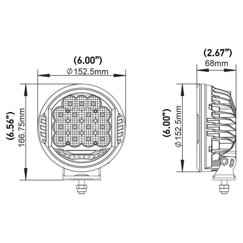 Hella 500 LED Driving Lamp - Single-tuningsupply.com