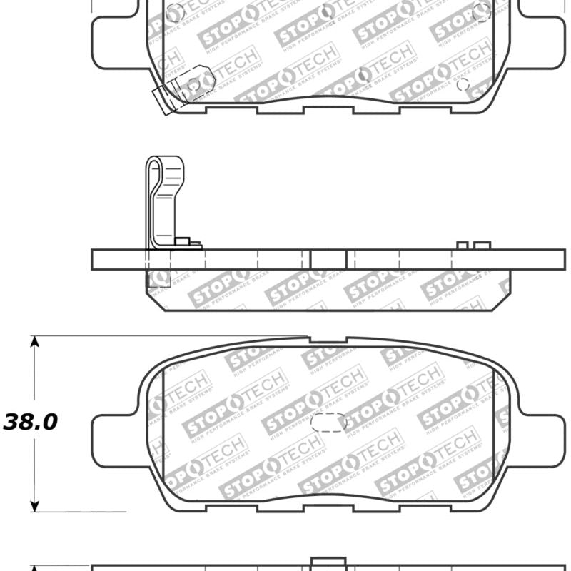 StopTech Street Touring 6/02-08 350z / 01-08 G35 Rear Brake Pads-Brake Pads - OE-Stoptech-STO308.09050-SMINKpower Performance Parts