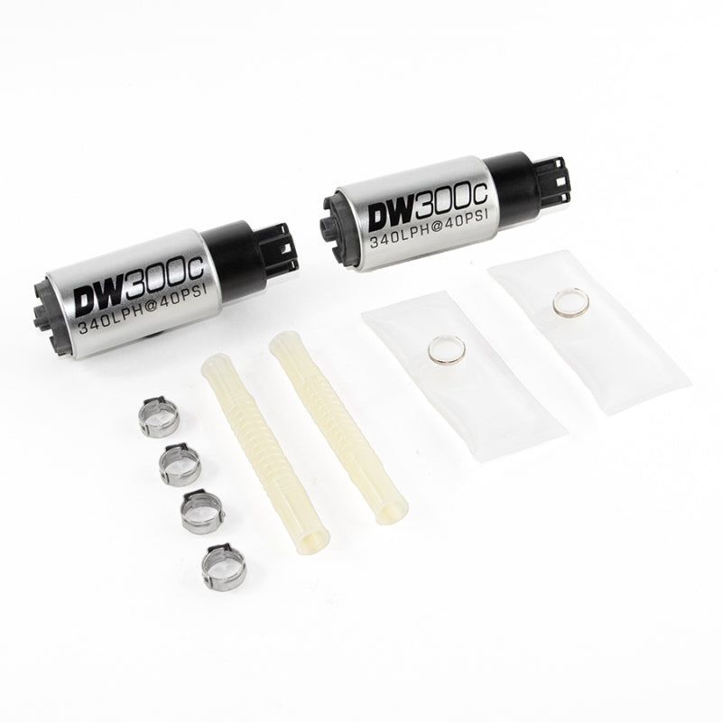 DeatschWerks 340lph DW300C Compact Fuel Pump w/ Install Kit 03-04 Ford Mustang Cobra (2 Pumps)-tuningsupply.com